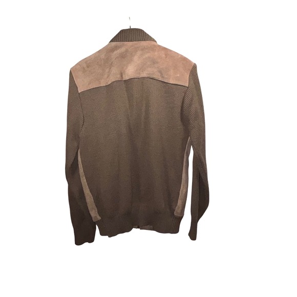 Westchester Classics Suede Knit Jacket Women's Large Brown Bomber - Picture 8 of 9